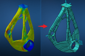 stress analysis done in MSC Apex GD during the Generative Design